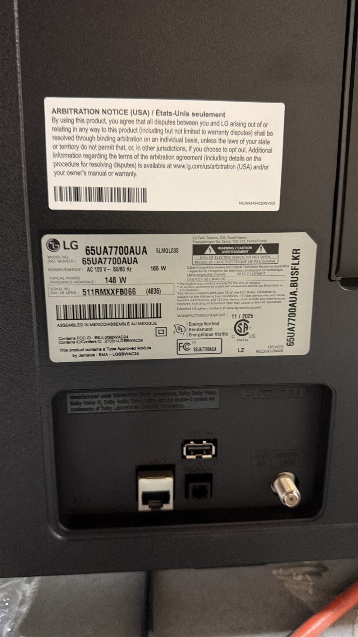 LG 65UA7700AUA_FA